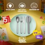 Travel flatware set grey