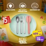 Travel flatware set Pink