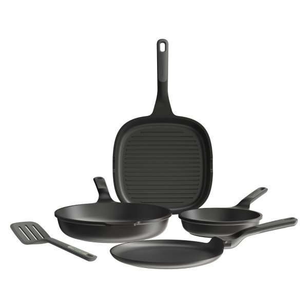 4-pc frying pan set non-stick Stone+ with turner Balance