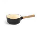 Saucepan cast iron black 18 cm