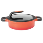 Covered stay-cool 2-handle sauté pan red 28 cm