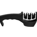 Knife sharpener with three stages